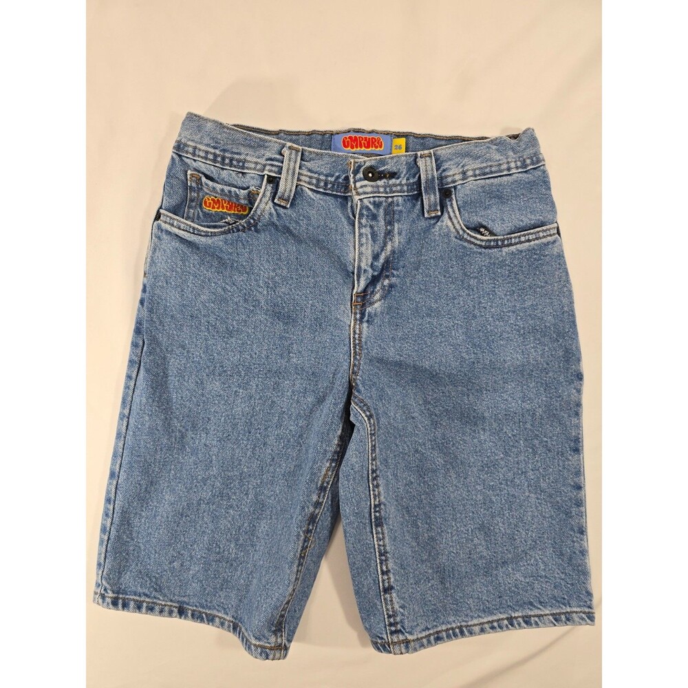 EMPYRE Jean Shorts Mens 26 Dark Denim Shorts SKATE Y2K Baggy 90s Loose Grunge BS